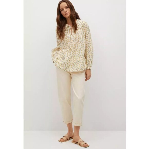 Mango Babydoll Ruffle Blouse - Picture 4 of 12